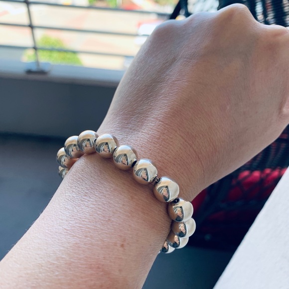 Tiffany & Co. 10mm Sterling Silver Beaded Bracelet - Picture 2 of 3